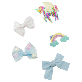 Заколки для волос MESHU, с топпером, синие, 5шт., 3,5см, европодвес фото Заколки для волос MESHU, с топпером, синие, 5шт., 3,5см, европодвес