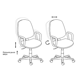 Кресло оператора Helmi HL-M30 "Престиж", ткань зеленая с черным