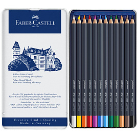 Карандаши цветные Faber-Castell Goldfaber 12 цветов в металлической упаковке