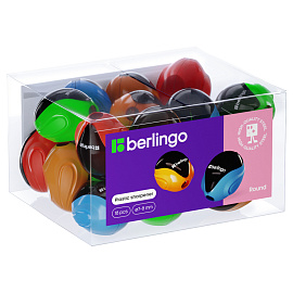 Точилка пластиковая Berlingo "Round" 1 отверстие, контейнер, ассорти, дисплей фото Точилка пластиковая Berlingo "Round" 1 отверстие, контейнер, ассорти, дисплей