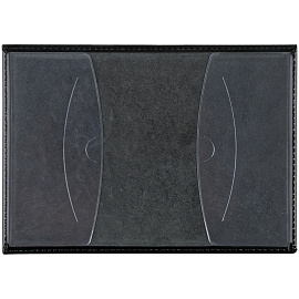 Обложка для паспорта OfficeSpace "Герб", лакированная кожа, тиснение золото, черная