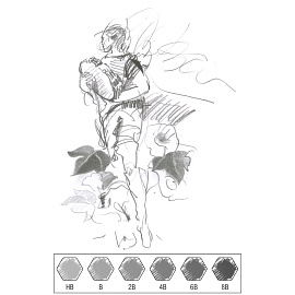 Набор карандашей чернографитных Faber-Castell 9000 HB-8B (6 штук в упаковке)