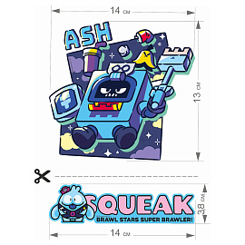 Термонаклейки Brawl Stars, ассорти фото Термонаклейки Brawl Stars, ассорти