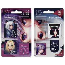 Закладки магнитные для книг, 4шт., MESHU "Neko фото Закладки магнитные для книг, 4шт., MESHU "Neko