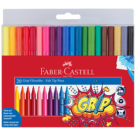 Фломастеры Faber-Castell Grip 20 цветов
