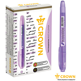 Текстовыделитель Crown "Multi Hi-Lighter" фиолетовый, 1-4мм фото Текстовыделитель Crown "Multi Hi-Lighter" фиолетовый, 1-4мм