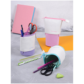 Пенал-стакан 1 отделение, 170*75 Berlingo "Pink case", вельвет, экокожа фото Пенал-стакан 1 отделение, 170*75 Berlingo "Pink case", вельвет, экокожа