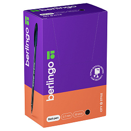 Ручка шариковая Berlingo "City Style" черная, 0,7мм фото Ручка шариковая Berlingo "City Style" черная, 0,7мм