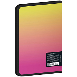 Папка на молнии Berlingo "Radiance" А5+, 600мкм, желтый/розовый градиент, с рисунком