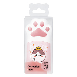 Корректирующая лента MESHU "Paw", 5мм*12м, пвх-бокс, европодвес фото Корректирующая лента MESHU "Paw", 5мм*12м, пвх-бокс, европодвес