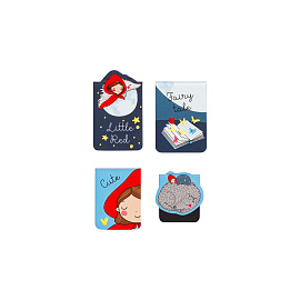 Закладки магнитные для книг, 4шт., MESHU "Little red", матовая ламинация, фольга фото Закладки магнитные для книг, 4шт., MESHU "Little red", матовая ламинация, фольга