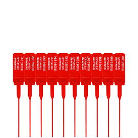 Пломба пластиковая сигнальная Альфа-МД 350мм, красная фото Пломба пластиковая сигнальная Альфа-МД 350мм, красная