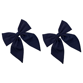 Заколка для волос MESHU, бант, темно-синий, 14*14см, европодвес фото Заколка для волос MESHU, бант, темно-синий, 14*14см, европодвес