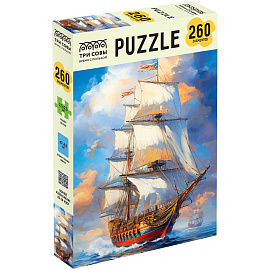 Пазл 260 эл. ТРИ СОВЫ "Парусник