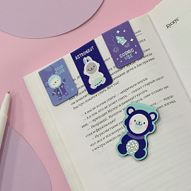 Закладки магнитные для книг, 4шт., MESHU "Cosmic vibe", матовая ламнация, фольга фото Закладки магнитные для книг, 4шт., MESHU "Cosmic vibe", матовая ламнация, фольга