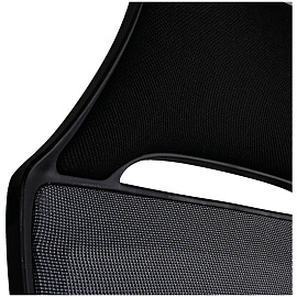 Кресло игровое Helmi HL-S05 "Podium", ткань/сетка/экокожа черная, пластик черный