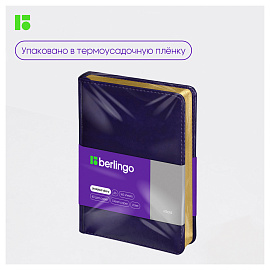Ежедневник недатированный, А6, 160л., кожзам, Berlingo "xGold", зол. срез, фиолетовый