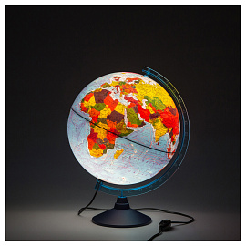 Глобус физико-политический Globen, 32см, с подсветкой на круглой подставке