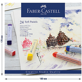 Пастель сухая Faber-Castell Soft pastels прямоугольная 24 цвета