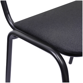 Стул Helmi HL-F02 "Стандарт", каркас черный, обивка ткань серая