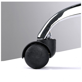 Кресло руководителя Helmi HL-E05 "Event", экокожа черная, хром, механизм качания