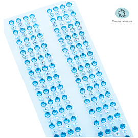 Наклейки акриловые MESHU "Blue line", 25*7,8см, стразы, 304 наклейки, инд. уп., европодвес