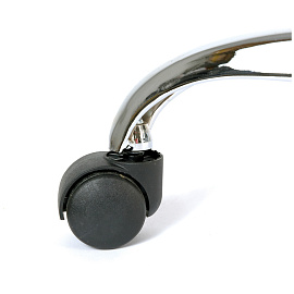 Кресло руководителя Helmi HL-E17 "Slim", экокожа черная, хром