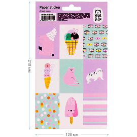 Наклейки бумажные MESHU "Purple mood", 12*21см, 9 наклеек, европодвес фото Наклейки бумажные MESHU "Purple mood", 12*21см, 9 наклеек, европодвес