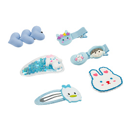 Заколки для волос MESHU, голубые, 6шт., европодвес фото Заколки для волос MESHU, голубые, 6шт., европодвес