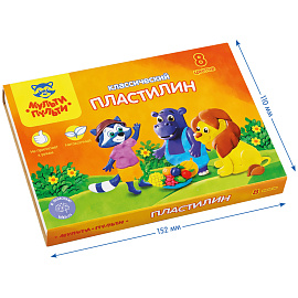 Пластилин Мульти-Пульти "Приключения Енота", 08 цветов, 160г, со стеком, картон фото Пластилин Мульти-Пульти "Приключения Енота", 08 цветов, 160г, со стеком, картон