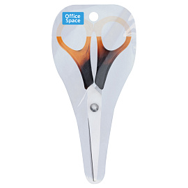 Ножницы OfficeSpace 13,7см, ручки под янтарь, ПВХ чехол с европодвесом
