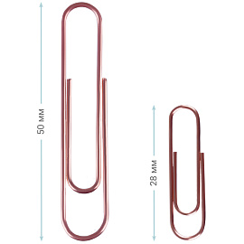 Набор канцелярский Meshu Rose Gold 4 отделения (зажимы для бумаг 19 мм, скрепки канцелярские 28 мм, скрепки канцелярские 50 мм, силовые кнопки)
