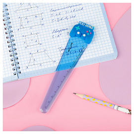 Линейка с топпером 12см MESHU "Play Game", пластиковая, европодвес фото Линейка с топпером 12см MESHU "Play Game", пластиковая, европодвес