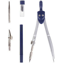 Готовальня ArtSpace, 5 предметов, циркуль 115мм, пластиковый футляр фото Готовальня ArtSpace, 5 предметов, циркуль 115мм, пластиковый футляр