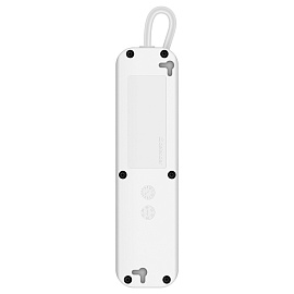 Удлинитель Defender E450, 4 розетки, с заземлением, 5м, белый фото Удлинитель Defender E450, 4 розетки, с заземлением, 5м, белый