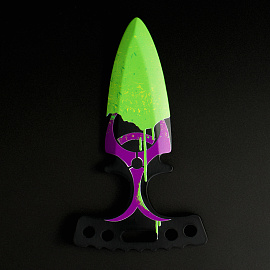 Нож деревянный ТРИ СОВЫ Тычковый, серия легендарный, "Кислота", пакет с европодвесом