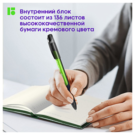 Ежедневник недатированный, В6, 136л., кожзам, Berlingo "Western", с резинкой, зеленый фото Ежедневник недатированный, В6, 136л., кожзам, Berlingo "Western", с резинкой, зеленый
