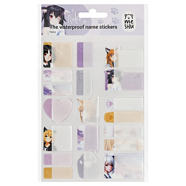 Наклейки бумажные для маркировки MESHU "Neko", 11,5*20см, пакет европодвес