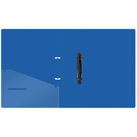 Папка на 2 кольцах Berlingo "Soft Touch", 40мм, 700мкм, синяя, D-кольца, с внутр. карманом