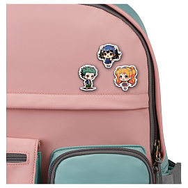 Набор деревянных значков MESHU "Friendly company", каширование, 3шт.