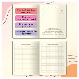 Дневник 1-11 кл. 48л. (твердый) Greenwich Line "Matisse-inspired", иск. кожа, 3D УФ-печать, тон. блок, ляссе