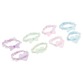 Резинки для волос MESHU, с полупрозрачными топперами, 4шт., диаметр 5см, европодвес фото Резинки для волос MESHU, с полупрозрачными топперами, 4шт., диаметр 5см, европодвес