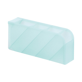 Настольная подставка MESHU, 4 отделения, пластиковая, тонированная мятная