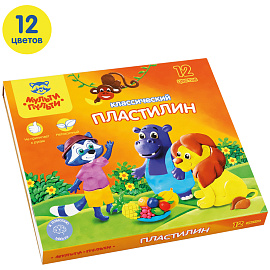Пластилин Мульти-Пульти "Приключения Енота", 12 цветов, 240г, со стеком, картон фото Пластилин Мульти-Пульти "Приключения Енота", 12 цветов, 240г, со стеком, картон