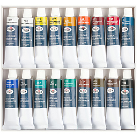 Краски масляные Гамма "Студия" 18 цветов, туба 18мл, картон. упаковка