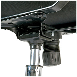 Кресло руководителя Helmi HL-E17 "Slim", экокожа черная, хром