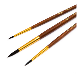 Набор кистей Гамма белка круглая 3 штуки