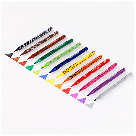 Фломастеры Мульти-Пульти "Зоопарк", 12цв., с печатью, картон фото Фломастеры Мульти-Пульти "Зоопарк", 12цв., с печатью, картон