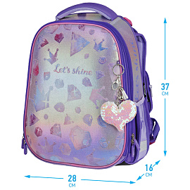 Ранец Berlingo Expert "Diamonds" 37*28*16см, 2 отделения, 2 кармана, анатомическая спинка