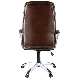 Кресло руководителя Helmi HL-E06 "Balance", экокожа коричневая, механизм качания